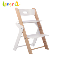 Chaise haute bébé en bois réglable, convertible en armoire, avec ceinture de sécurité, plateau amovible, design moderne, pour chambre d'enfant