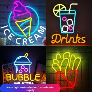 Letrero de Neón Personalizado con Diseño de Helado, Luz LED de Neón para Decoración de Pared de Cafetería, Ideal para Bubble Tea, Doner <span class=keywords><strong>Kebab</strong></span> y Otros Comida Rápida - Product Image 5