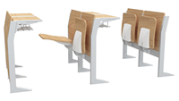 Ensemble de chaises et de bureaux d'étudiant en bois massif, meubles d'école en gros pour le collège, le bureau à domicile, la salle à manger, table et chaise