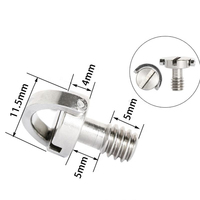 Vis de fixation pour appareil photo OEM à tête cylindrique avec anneau en D, vis de trépied à dégagement rapide en acier inoxydable 1/4 pouce pour fixation de caméra DSLR ou caméra espion