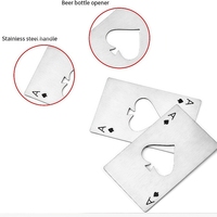 HXY Blank sublimazione di spessore asso di picche tipo di carta di credito apribottiglie Creative a forma di carta da Poker in acciaio inossidabile