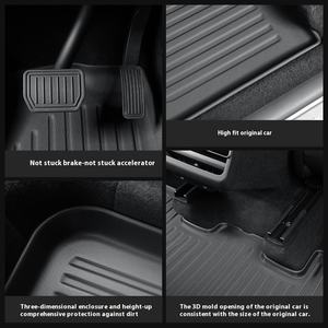 Ensemble complet de tapis de sol en TPE de conception sportive, tapis de coffre en caoutchouc, tapis de sol 3D, volant gauche et droit, compatible avec le modèle <span class=keywords><strong>Y</strong></span>, épaisseur de 10 mm, 1 an - Product Image 3