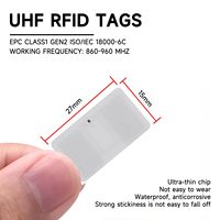 Etiqueta RFID UHF 860-960MHZ, Etiquetas RFID con Chip ImpinJ NXP Alien para Gestión de Almacenes, Bibliotecas y Documentos de Supermercados