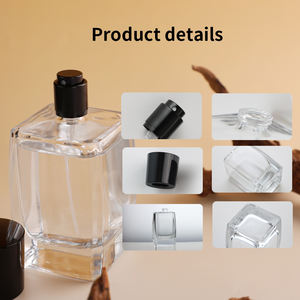 Flacon de parfum en verre transparent rechargeable de luxe Eric 90 ml avec boîte personnalisée - Product Image 4