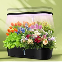 Système de jardinage intérieur intelligent pour jardin Système de jardinage hydroponique Kit de culture hydroponique à lumière LED Spectre complet