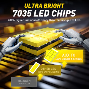 Kit de Conversión de Bombillas LED Auxito 9006 para Faros Delanteros, Luz Baja Súper Blanca, Paquete de 2 Bombillas Ajustables - Product Image 2