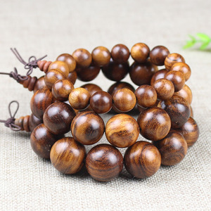สร้อยข้อมือไม้พะยูงอินโดนีเซีย ลายหนังเสือ ขนาด 8/20 มม. แบบเส้นเดี่ยว 108 เม็ด ลูกประคำสำหรับสวดมนต์ พระพุทธศาสนา เหมาะสำหรับทั้งชายและหญิง ของสะสมทำจากไม้ - Product Image 4