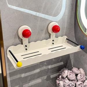 Étagère murale créative pour salle de bain, sans perçage, support de rangement durable pour toilettes et salle de bain, avec protection de 3 cm de hauteur - Product Image 5
