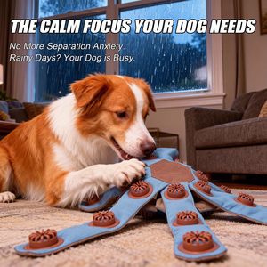 ZMaker Yeni Özel İnteraktif Ahtapot Köpek Bulmaca Oyuncağı Yavaş Besleyici Bulmaca Yiyecek Dağıtıcısı Çiğneme Oyuncağı Orta ve Büyük Boy Köpekler İçin - Product Image 5