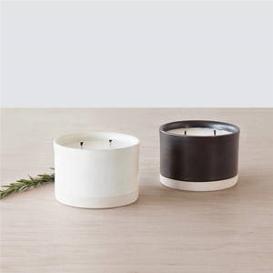 Eleganza raffinata di natale decorativo opaco bianco decorazione di cerimonia nuziale a buon mercato di <span class=keywords><strong>ceramica</strong></span> decorazione della casa candela <span class=keywords><strong>vasetti</strong></span> - Product Image 4