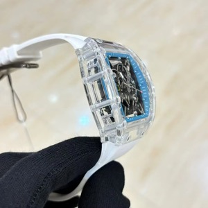 Montre mécanique de luxe pour homme, personnalisée, avec boîtier transparent en cristal, design CNC, mouvement intégré évidé, données originales - Product Image 3