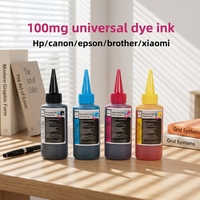 Kompatibel untuk HP Brother 100ml Dye untuk Sistem Suplai Tinta Berkelanjutan Isi Ulang Botol Runcing Universal