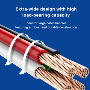 Attaches de câble autobloquantes en nylon 66 ultra-larges KSS CV-255XXLB de conception exceptionnelle, noires, pour usage industriel - Product Image 5