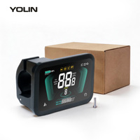 Pantalla LCD a color Yolin YL61F de fábrica para bicicleta eléctrica, pantalla completa de 2.6 pulgadas, 36V 48V 70nits IP66, protocolo UART, completamente nueva.