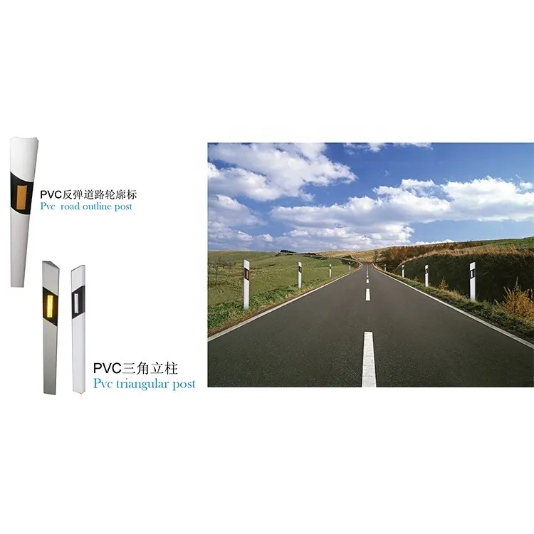 PVC guardrail reflector delineator road delineator post