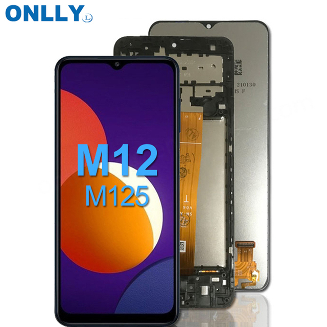 Original M12 LCD for Samsung Galaxy M12 LCD M125 Display Touch Screen Digitizer Assembly Replace for Samsung M12 M125 Lcd