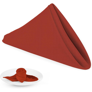 Serviettes de table en polyester crochetées en gros 20''x20'' durables et réutilisables pour banquets et mariages - Product Image 1