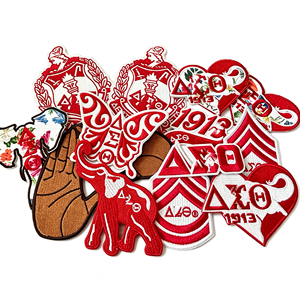 Benutzer definiertes Logo Aufbügeln auf Patches Handtuch applikation Benutzer definierte AKA All Group Sorority Patches - Product Image 2