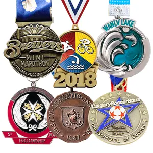 Medali Kunci Kustom Emas Perak Tembaga Taekwondo Olahraga Sepak Bola Pemenang Emas Kejuaraan Logam Medali Penghargaan