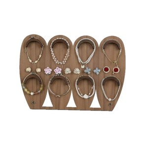 Présentoir à bijoux en bois massif double couche pour bracelets, organisateur de bureau marron Shandong Craft 2025 - Product Image 2