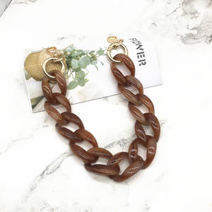 إكسسوار حقيبة بلاستيكية من راتنج الأكريليك بحلقات سلسلة سميكة مع خطاف كبس لاستبدال حزام الهاتف أو حزام حقيبة اليد والمحفظة - Product Image 4