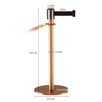 Barrières de contrôle de foule portables VIP en acier inoxydable doré avec éclairage et protection IP66, support de corde – Offre spéciale