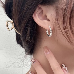 Pendientes de Aro Geométricos de Plata de Ley 925 Yinruitai para Mujer, Uso Diario, Modelo ES754 - Product Image 4