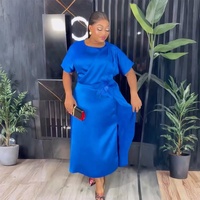 Nouveaux styles européens et américains, robes africaines tendance les plus vendues avec des couleurs unies élégantes, robe africaine, vêtements africains
