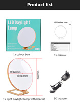 Vente directe usine – Lampe de photothérapie LED ronde à 5 niveaux de luminosité réglables, très populaire, pour usage en intérieur – Lampe LED anti-stress (SAD)