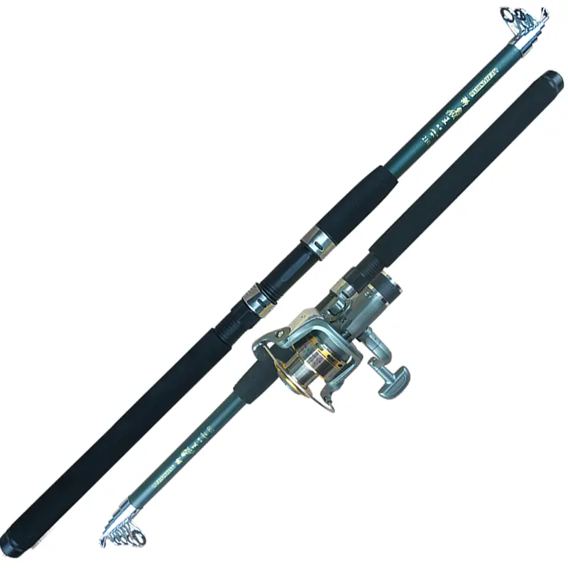 Byloo Joran Pancing, Joran Pancing Serat Kaca 8wt 15kgs 2Piec dengan Reel Set Lengkap untuk Laut