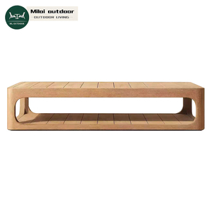 Set Divano da Esterno Moderno e Resistente a 4 Posti in Teak Massello Impermeabile per Villa, Hotel, Soggiorno e Parco - Product Image 6