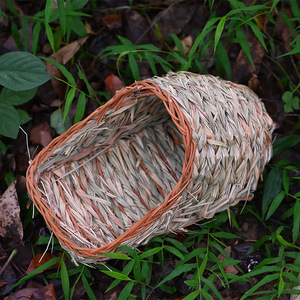 Nid pour hamster tissé à la main en paille, jouet à mâcher en herbe pour hamster, utilisation été et hiver - Product Image 1