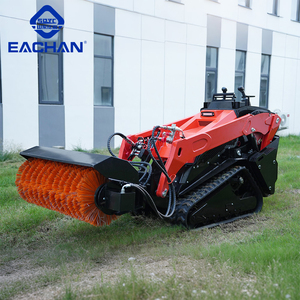 Мини-погрузчик EACHAN на дизельном топливе для сада, уборки снега, с ковшом на гусеничном ходу - Product Image 1