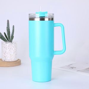 40oz H1.0 Handle Car Travel Mug Vacuum <b>Tumbler</b> Lid <b>Straw</b> Non-Slip Base ODM OEM Custom Color - Product Image 5