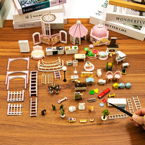 Casa de Muñecas DIY, Castillo de <span class=keywords><strong>Windsor</strong></span>, Juego de Construcción de Madera en 3D, Decoración de Patio de Villa, Regalo - Product Image 5