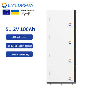 Baterai Surya Lithium LVTOPSUN 51.2V 100Ah 200Ah 300Ah 400Ah Lifepo4 untuk Sistem Energi Surya Rumah - Product Image 1
