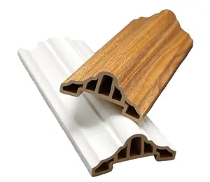 Moldura de Pvc para techo, moldura decorativa para interior de madera, línea de cintura