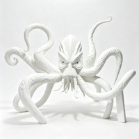 Sculpture géante personnalisée en fibre de verre de Cthulhu Octopus Monster en FRP pour centre commercial, statue décorative Meichuang
