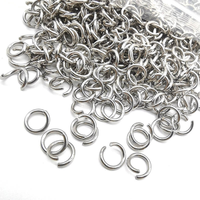 Anneau ouvert en acier inoxydable sans décoloration anneau unique pour bijoux à bricoler soi-même accessoires de sac connexion facile pour colliers personnalisés