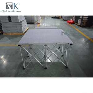 Grey Carpeted Finish <b>Platform</b> <b>Stage</b> Aluminum Spider Riser Event <b>Stage</b> - Product Image 3