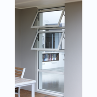 CBMMart Fenêtres en aluminium à double vitrage trempé pour villa bien aérée Fenêtre en PVC Fenêtre manuelle en aluminium à auvent