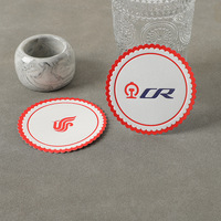 Gobelets en papier et sous-verres personnalisés imprimés avec boîte en papier kraft