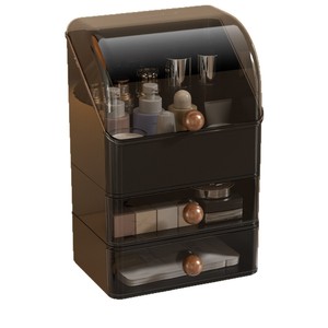 Cosmetic Storage <b>Box</b> With Drawers Pet Material Desktop <b>Makeup</b> Organizer For Skincare Products Dustproof Design - Product Image 5