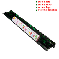 Nouveau jeu de mahjong magnétique vert marbre artisanal avec support en forme de tortue 20 pouces Supports magnétiques en acrylique avec poussoir festonné