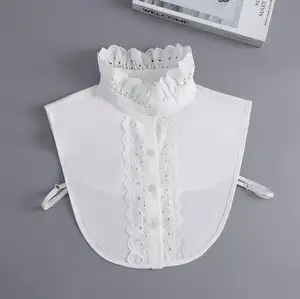 2023 new detachable shirt collar white cotton neck decorative women garment fake collar