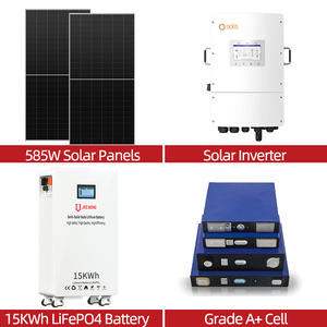 Sistema de Energía Solar Monocristalino de 8Kw y 15KWh para el Hogar, con Batería LiFePO4 de Pie, Conjunto Completo - Product Image 2