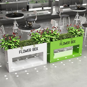 Boîte à fleurs en fer d'extérieur, combinaison de mobilier d'extérieur personnalisé de style industriel <span class=keywords><strong>pour</strong></span> salon de thé, café, zone de repos, cloison, boissons froides - Product Image 1