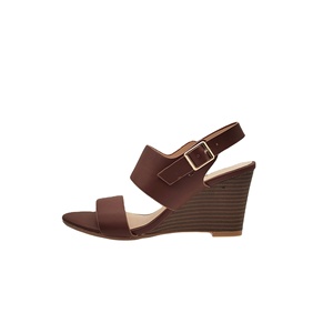 Sandali con zeppa da donna per l'estate, fasce larghe con plateau aperto per caviglia con zeppa per sandali estivi Casual da donna - Product Image 2