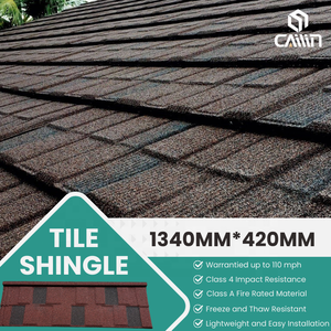 Modernes Design Schindeln Fliesen Stein beschichtetes Aluminium Zink Stahl Dach platte 0,2mm-0,58mm Dicke für Schräg dächer - Product Image 2