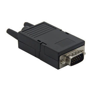 VGA 3 + 9 Loại Solderless DB15 VGA Nam Nữ D-SUB 15pin Nối Đen Lắp Ráp Vỏ Nhựa Kết Nối - Product Image 3